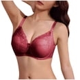 thumbnail image 6 of Women's Lace Push Up Bra Red XXXL, 6 of 6
