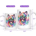 thumbnail image 4 of Hippie French Bulldog Portrait Watercolor Tie-Dye Vintage Styles Mug Dog Lover Gifts Coffee Tea Cup - 00014, 4 of 4