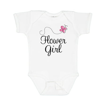 

Inktastic Flower Girl Wedding Butterfly Gift Baby Girl Bodysuit