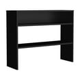 thumbnail image 3 of Work Surface Library Desk 31.5" H, with 2 Shelves and 2 Legs, Black,Office Workstation, 3 of 6