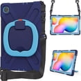 thumbnail image 2 of Funda colorida para Samsung Tab S6 Lite de 10,4 pulgadas con correa para el hombro, soporte de anillo ajustable grande y protección contra golpes., 2 of 5