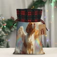 thumbnail image 5 of Rocae Rainbow English Cocker Spaniel Print Christmas Drawstring Linen Gift Bag with Drawstrings Treat Bag Goody Present Bags for Christmas Party Favor, 5 of 8