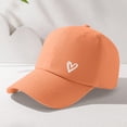 thumbnail image 4 of Pumxq Women's Heart Embroidered Baseball Cap, Adjustable Cotton Dad Hat, Low Profile Casual Cap for Everyday Wear Orange One Size, 4 of 5