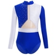 thumbnail image 4 of Miutii Gymnastics Leotards for Girls Ballet Dancewear Practice Outfits Keyhole Back One Piece Athletic Unitard Blue 12, 4 of 7