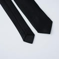 thumbnail image 4 of Mens Tie Skinny Classic Black Wedding Necktie Boys Plain Party Slim FAST J1A4, 4 of 9