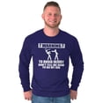 thumbnail image 3 of Warning To Avoid Injury Funny Cartoon Men's Long Sleeve Tee T Shirt Brisco Brands S, 3 of 6