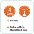 thumbnail image 3 of Pen+Gear Permanent Markers, Chisel Tip, Assorted Colors, 4 Count, 3 of 8