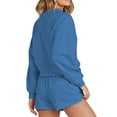 thumbnail image 3 of Fantaslook Pajama Sets for Women Two Piece Outfits Long Sleeve Sweatshirts Lounge Sets Casual Tops and Shorts Fall Outfits, 3 of 8