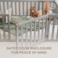 thumbnail image 6 of Comfy Cubs Kids House Gated Floor Bed Twin Size for Children Aged 5+,Montessori Bed - Grey, 6 of 8