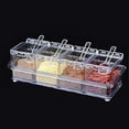 thumbnail image 3 of Caja transparente para condimentos, 4 piezas, recipiente transparente para almacenamiento de condimentos para especias, sal, azúcar, vinagrera, tarros de condimentos con cucharas, 3 of 5