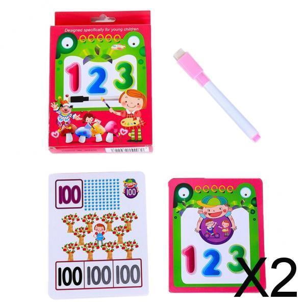 2x35 Uds. Tarjetas Flash Para Jardín De Infantes, Niños Pequeños, Número De Educación Preescolar 2 piezas