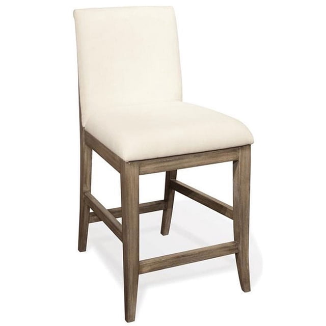 Riverside Furniture Sophie 26" Upholstered Wood Counter Stool in Natural