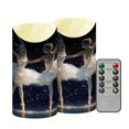 thumbnail image 2 of Iauyy Flameless Candles Battery Operated LED Pillar Candles with Remote and Timer, Ballet Dress Set of 2 （M), 2 of 8