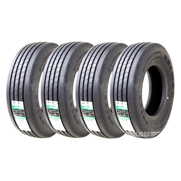 Set 4 Heavy Duty All Steel Trailer Tires 225/75R15 14 Ply 124/121M 11150