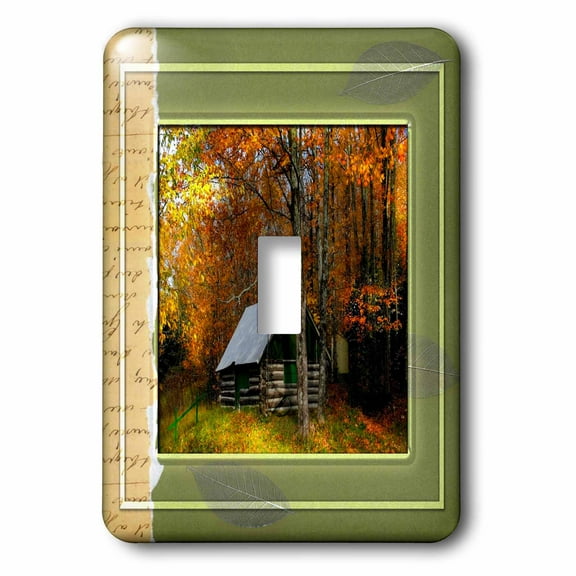 3dRose, Cabin in Autumn, single toggle switch