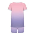 thumbnail image 4 of Aqestyerly Sleeveless Drawstring Set,Women Casual Printed Round Neck Top and Drawstring Pants Set for Daily Wear/Pink(S), 4 of 5