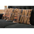 thumbnail image 2 of Ambesonne Live Laugh Love Throw Pillow Cover 4 Pack, Life Message, 16", Pale Caramel Umber, 2 of 6