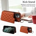 thumbnail image 3 of iPhone 12 Case ,Card Slots Leather Wrist Strap Phone Cover for iPhone 12, 3 of 5