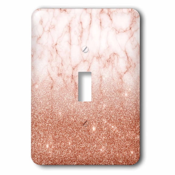 3dRose, Pretty Image Of Rose Gold Image Of Glitter Image Of Marble Ombre, single toggle switch