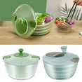thumbnail image 1 of EIMELI 4L Salad Spinner Manual Salad Washer with Drain and Handle Salad Dryer with Vegetable Washing Basket Multi-Function Lettuce Spinner Fruit Washer, 1 of 9