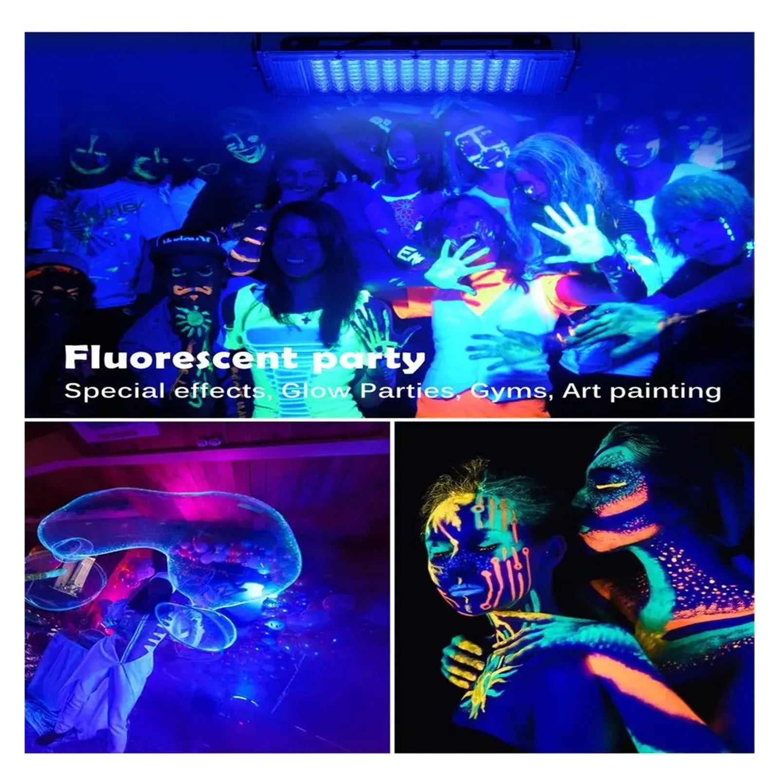 UV LED Black Light Blacklight Flood Light IP65 Waterproof 395-400nm UVA Lamp For Sta Lighting Halloween Decor 50W 100W ,Save Energ