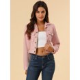thumbnail image 2 of INSPIRE CHIC Veste Moto Courte en Faux Suède pour Femme à Col Rabattu, 2 of 6