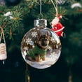 thumbnail image 4 of Christmas Dog Snow Ornaments,Collection Crystal Glass Ornament, Vivid 3D Animal Christmas Decoration, Clear Plastic Xmas Balls, Luxury Winter Tree Decor Sparkling Star Accents,Holiday Ornaments, 4 of 6