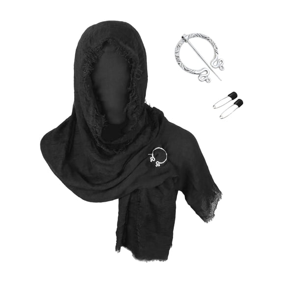 FASHOFT Adult Cape Cloak Halloween Set With Accessories Cosplay Outfit Renaissance Theme Party Stage Performance Fancy Dress Up Halloween One Size