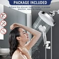 thumbnail image 7 of AQwzh High Pressure Rainfall Shower Head/Handheld Combo, Luxury Modern Chrome Plated with 60'' Hose Anti-leak with Holder, 7 of 7