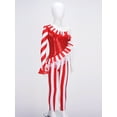 thumbnail image 4 of iEFiEL Kids Girls Christmas Candy Cane Costume Long Sleeve Striped Jumpsuit Gymnastics Unitard Festival Party Bodysuit Red-A 8, 4 of 7