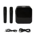 thumbnail image 1 of Máquina de karaoke con 2 micrófonos inalámbricos, altavoz Bluetooth portátil de 15 W, juego de karaoke para fiestas en casa, bodas, camping, color negro, 1 of 14