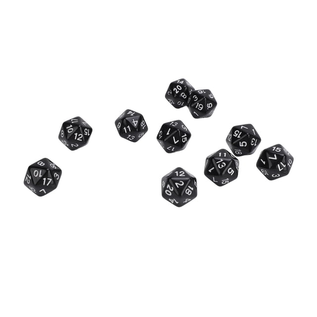 10PCS Lightweight and Portable Plastic Polyhedral Set with Clear Numbers, Durable Material, Great for Role Playing and Table Games