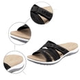 thumbnail image 4 of CHWshoes Summer Orthopedic Wedge Sandals for Women, Comfortable Walking Open Toe Platform Strap Casual Beach Shoes Black 40, 4 of 4