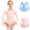 Pink, variant on XMMSWDLA Toddler Outfits Bundle Ballet Leotards for Girls Toddler Dance Leotards Short Sleeve Skirt Ballerina Outfits Light Blue Toddler Clothes 2t-5t