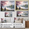 thumbnail image 4 of Designart "love Couple Landscape Serenity II" Romantic Landscape Floater Framed Wall Art Print, 4 of 7