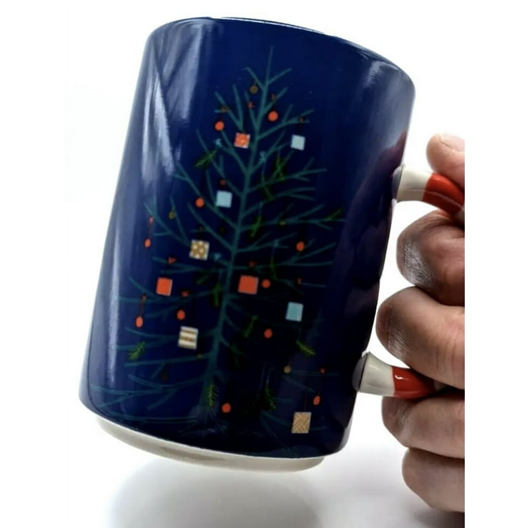 2018 Starbucks Christmas Tree CANDY CANE Handle Blue Coffee Mug Cup -  Walmart.com