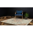 thumbnail image 4 of Unique Loom Oslo Botanical Medallion Rug 6' x 6' Square Beige/Terracotta, 4 of 10