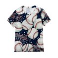 thumbnail image 3 of Gibobby Playera Corte clásico para Mujer Camiseta suelta informal con cuello en V para mujer, blusa manga corta con estampado(Blanco,M), 3 of 4