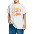 thumbnail image 3 of Riecok Easter Boy Outfit Easter Printed T-shirt Summer Toddler Girls Short Sleeve Summer Clothes Fashion Comfortable Shirt Kids Clothes Boys or Girls Toddler T-Shirt 110 White, 3 of 5