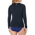 thumbnail image 2 of Roxy Women's Essentials Long Sleeve Zip-up Rashguard, Anthracite 21, XL, 2 of 9