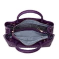 thumbnail image 7 of Woven Bag for Women Shoulder Purse: Vegan Leather Handbag - Handmade Tote Bag - Elegant Satchel Bag with Bowknot (Purple Color), 7 of 7