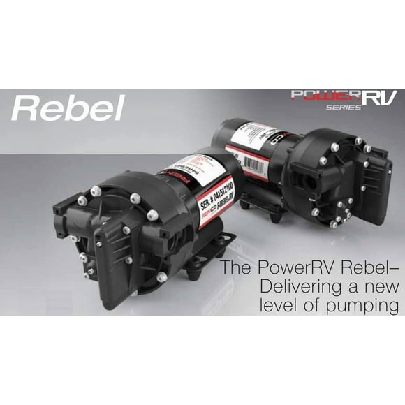 Remco Pompe à Eau Douce 55REBEL-JRV Série Rebel; Auto-Amorçante jusqu'à 13 Pieds; Double Contrôle; 5.3 Gallons par Minute; Interrupteur de Pression 60 PSI à la Demande et Bypass de Sécurité; 12 Volts DC