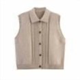 thumbnail image 1 of RKSTN Polyester Blouse en pour Femmes Mode Hiver Sans Manches Col en V Débardeur Confortable Régulier Uni Sans Manches Sans Capuche Manteaux d'Hiver pour Femmes, 1 of 3