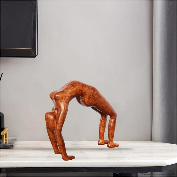 Female Yoga Figures Figurine Yoga Pose Sculpture Crafts Ornament Modern
