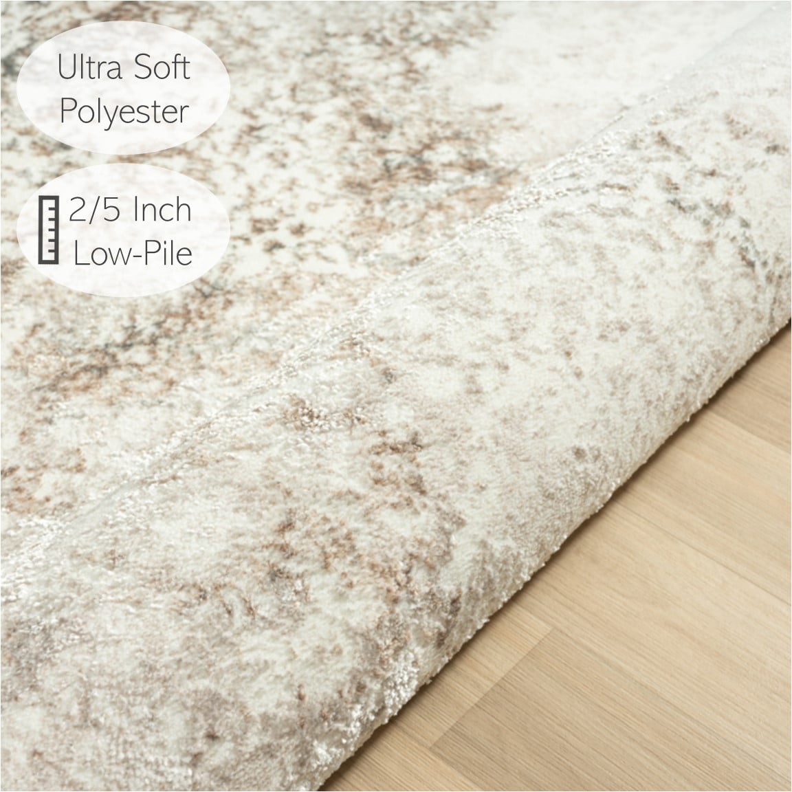 Harlow Hill Bethany 5' x 7' Beige/Cream Diamond Durable Indoor Area Rug