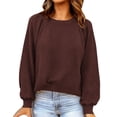 thumbnail image 2 of Kelon Women's Tops, Tees & Blouses Long Sleeve Crew Neck Dressy Casual 2026 T Shirts Summer Business Work Basic Tees, 2XL, 2 of 4