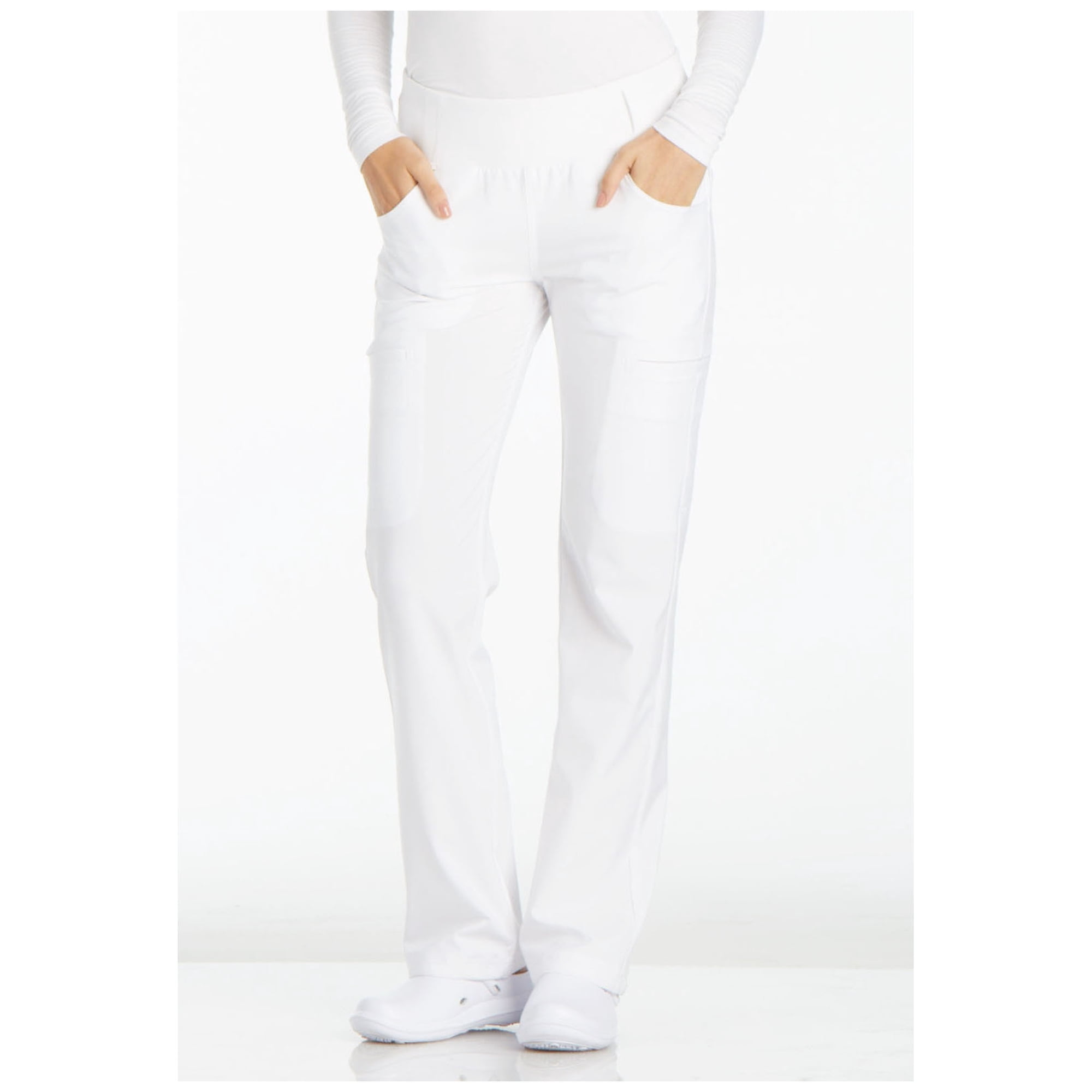 Cherokee Iflex Women's Scrubs Pant Mid Rise Straight Leg Pull-On CK002