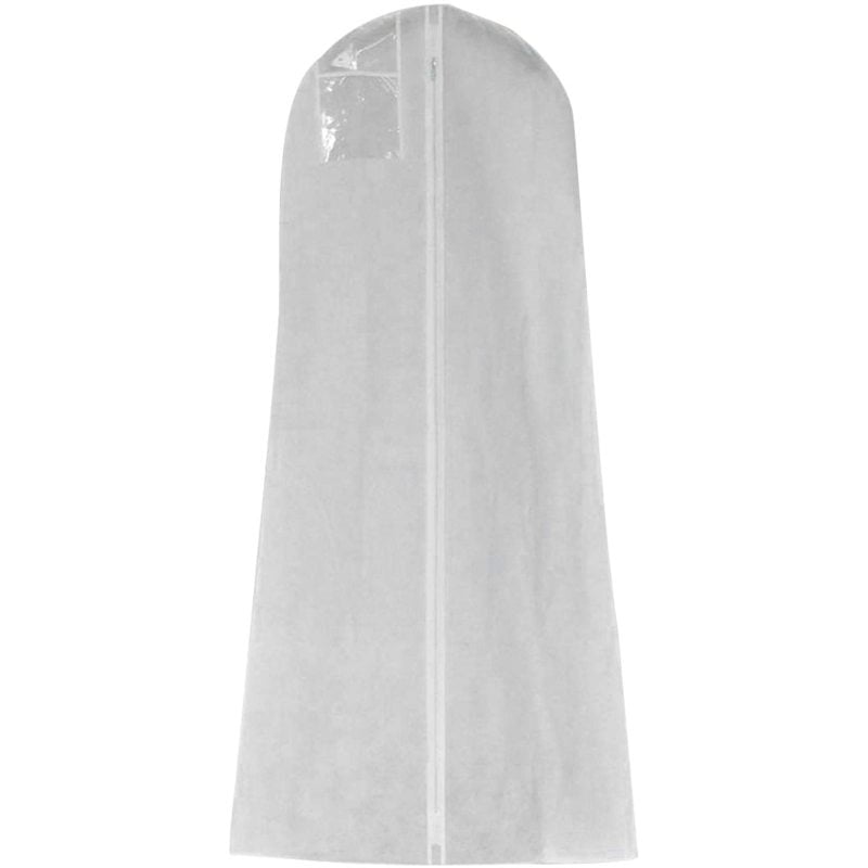 Sac à vêtements respirant Housse de protection pour robes de mariée Robes  de soirée Costumes Manteaux Robe de mariée anti-poussière Sac à vêtements  Blanc 180 cm