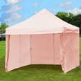 thumbnail image 4 of Patiojoy Tente Escamotable 10x10 Pi, Tente Pliante à 4 Réglages de Hauteur avec Auvent Rose, 4 of 10