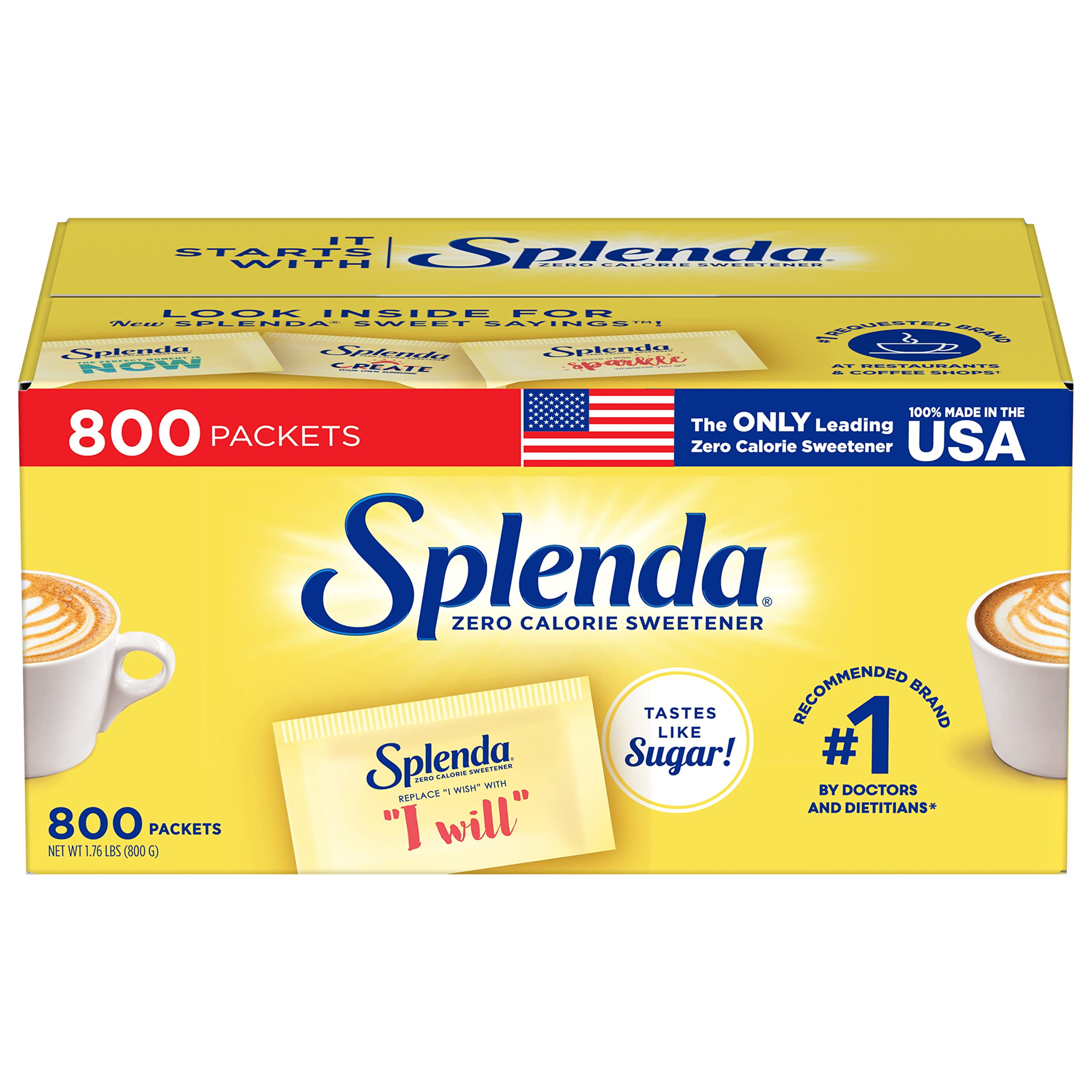 Sweetener, 1 g Packet, 800 Packets/Box, Ships in 1-3 Business Days Sweetener, 1 g Packet, 800 Packets/Box, Ships in 1-3 Business Days